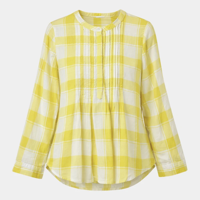 بلوز آستین بلند یقه گرد زنانه مدل 1049