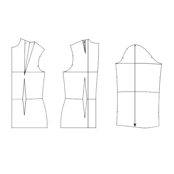 الگو آماده خیاطی بالاتنه و آستین و شلوار زنانه متد مولر کد 1 سایز 36 تا 52 بسته 20 عددی