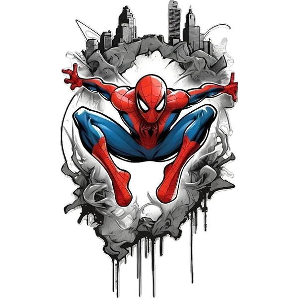 استیکر پارچه و لباس پاد آفرین طرح مرد عنکبوتی کد 3727