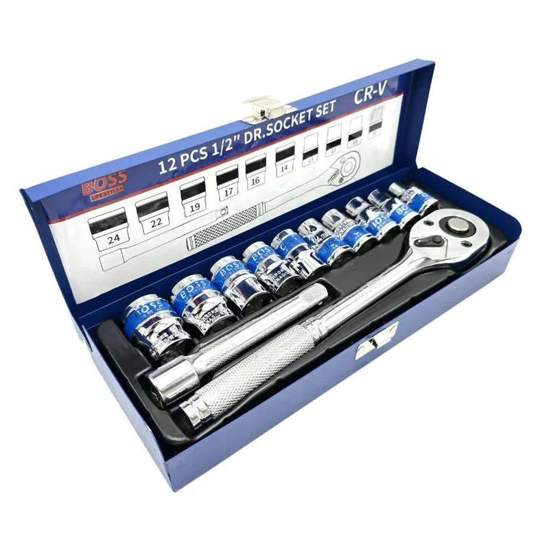 آچار بکس باس مدل 27_160-BS مجموعه 12 عددی