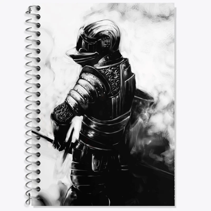 دفتر زبان 50 برگ خندالو مدل دو خط طرح بازی ارواح شیطانی Demon's Souls کد 28659