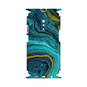 MAHOOT Turquoise marblewith golden streaks-FullSkin Cover Sticker for Oppo Realme X