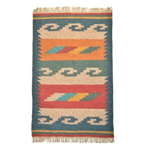 گلیم دستبافت نیم متری مدل قشقایی کد H7