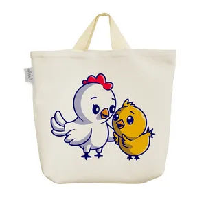 ساک خرید خندالو مدل حیوانات بامزه مرغ و جوجه کد 3211