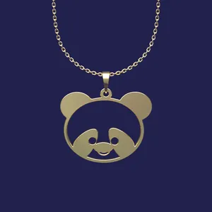 گردنبند طلا 18 عیار زنانه مدوپد مدل پاندا کد T2-1-1022