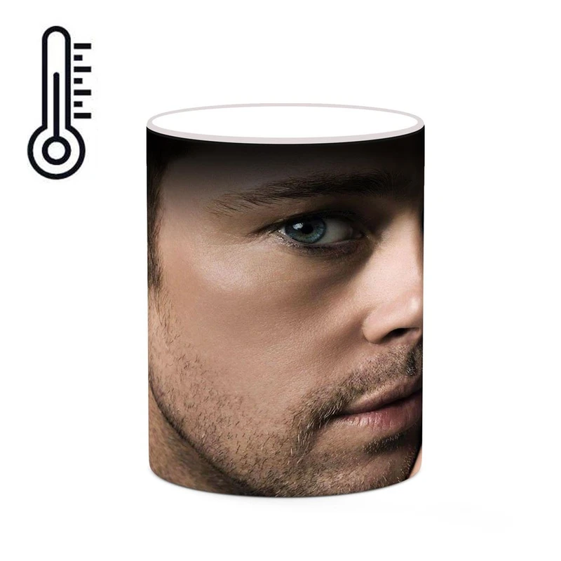 ماگ حرارتی کاکتی طرح برد پیت Brad Pitt مدل mgh25298