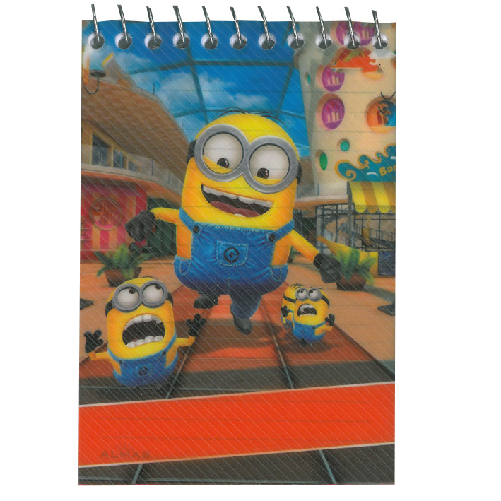 پوشه دکمه دار طرح مینیون کد mi22 به همراه دفتر یادداشت