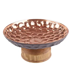 میوه خوری مسی ژ مدل پایه دار مدرن کد 2
