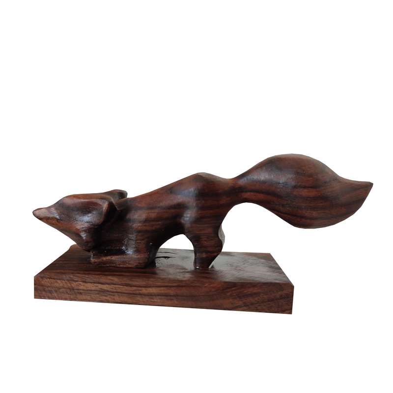 مجسمه چوبی طرح روباه مدل 9001