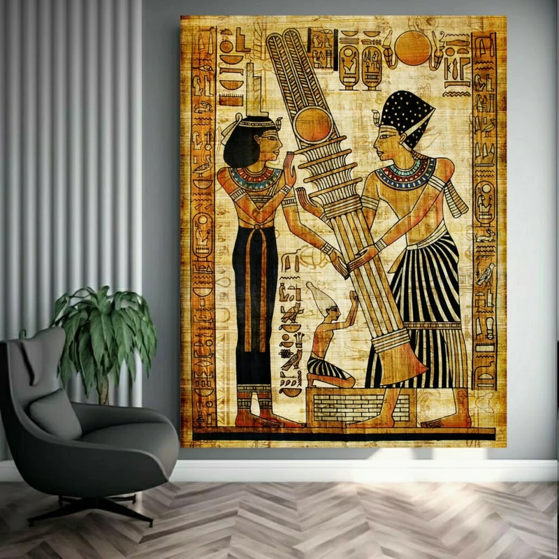 پوستر طرح مصری مدل پاپیروس باستانی کد BK24007