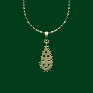 گردنبند طلا 18 عیار زنانه مدوپد مدل هندسی کد FF2-1-1188