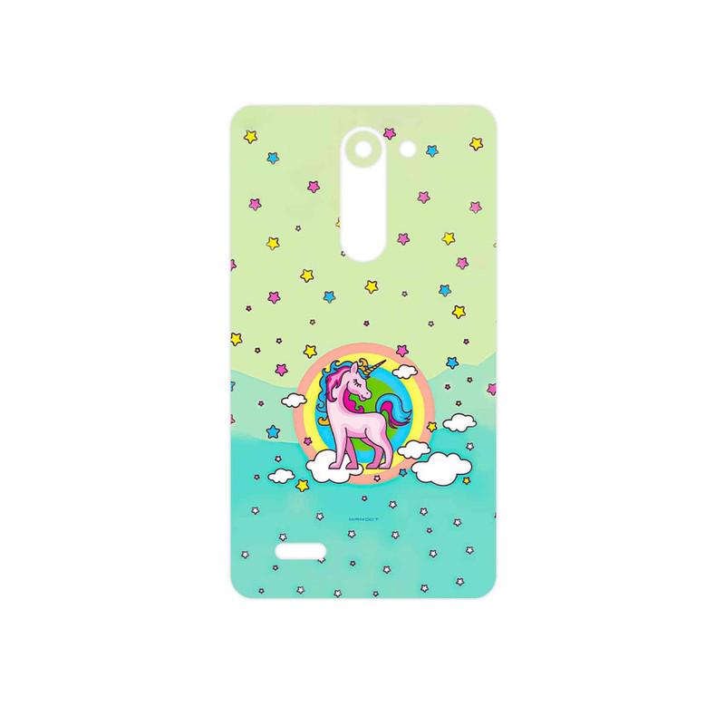 برچسب پوششی ماهوت مدل Rainbow unicorn adventure مناسب برای گوشی موبایل ال جی L Bello