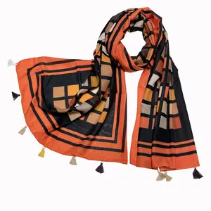 شال زنانه مدل نخی تابستانه کد F 1599