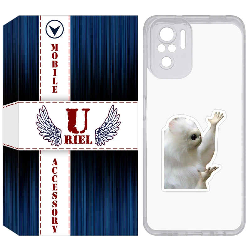کاور یوریل مدل Clear کد 89 طرح میمون سفید مناسب برای گوشی موبایل شیائومی Redmi Note 10 4G / Note 10S / Poco M5s