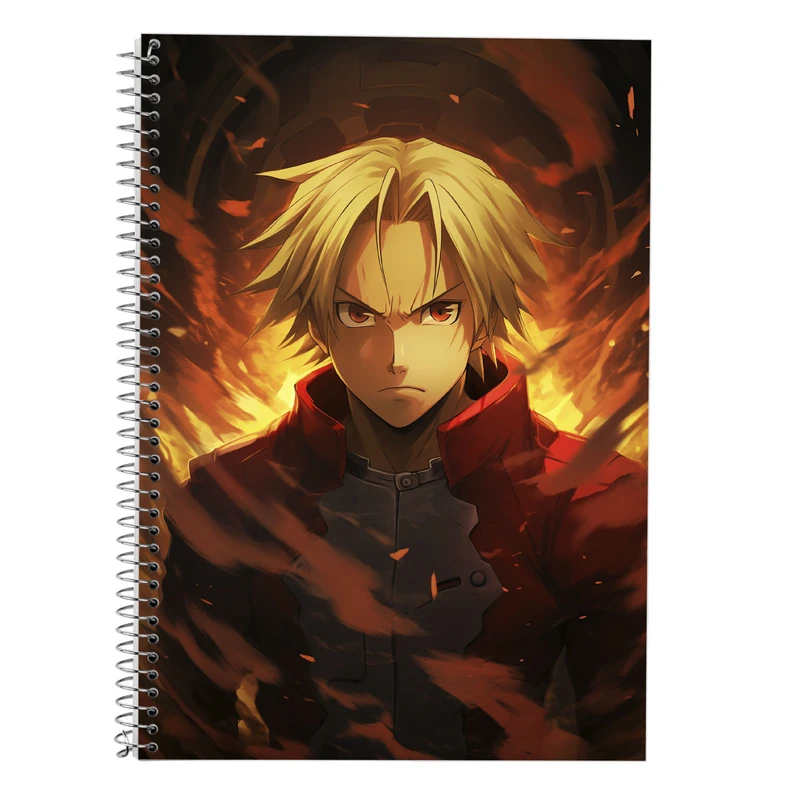 دفتر زبان 50 برگ مدوپد مدل سه خط طرح Fullmetal Alchemist کد DF2310