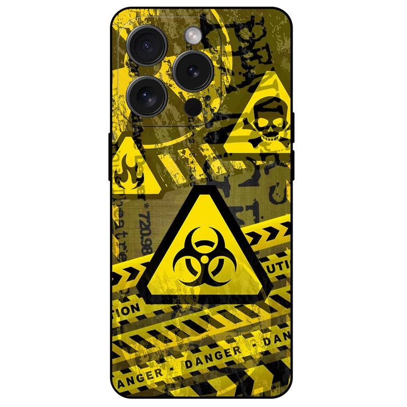 کاور مگافون طرح خطر مدل 7703 مناسب برای گوشی موبایل اپل iPhone 15 Pro   