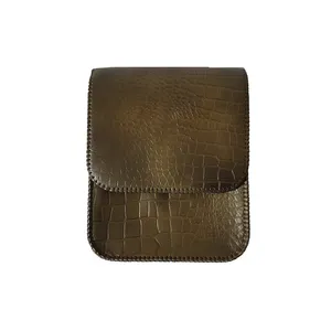 کیف رو دوشی چرمی مدل کروکودیل کد kpg1007