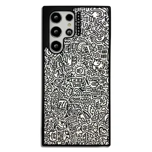 AKAM AMC-WSGS22U-DOODLE17 Cover For Samsung Galaxy S22 Ultra