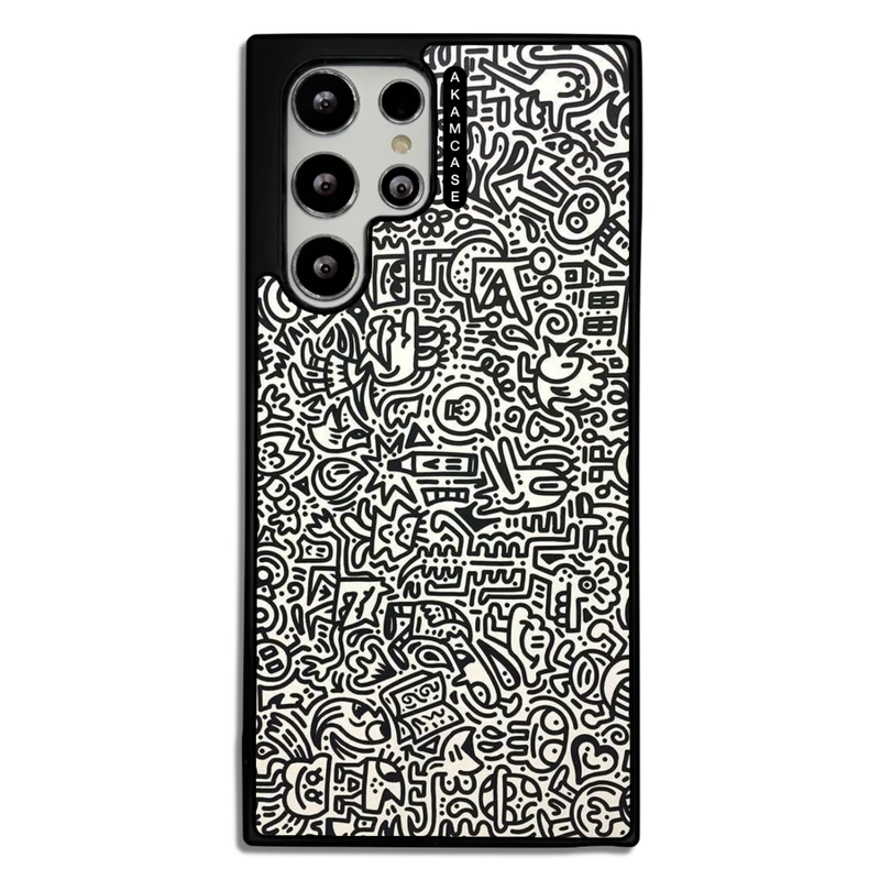کاور آکام مدل AMC-WSGS22U-DOODLE17 مناسب برای گوشی موبایل سامسونگ Galaxy S22 Ultra