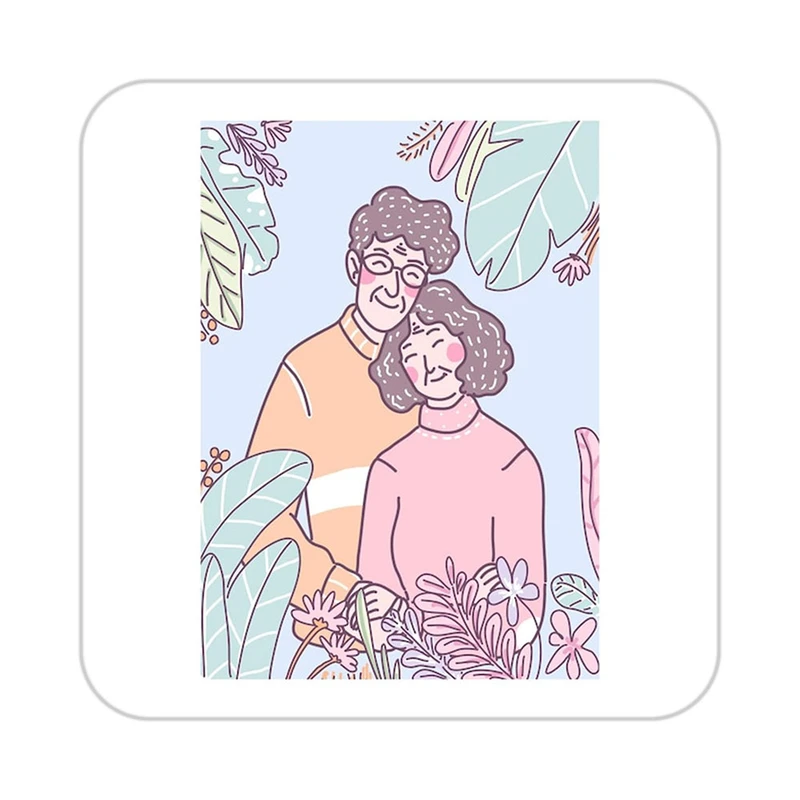 زیر لیوانی کاکتی طرح عاشقانه مدل mp37599