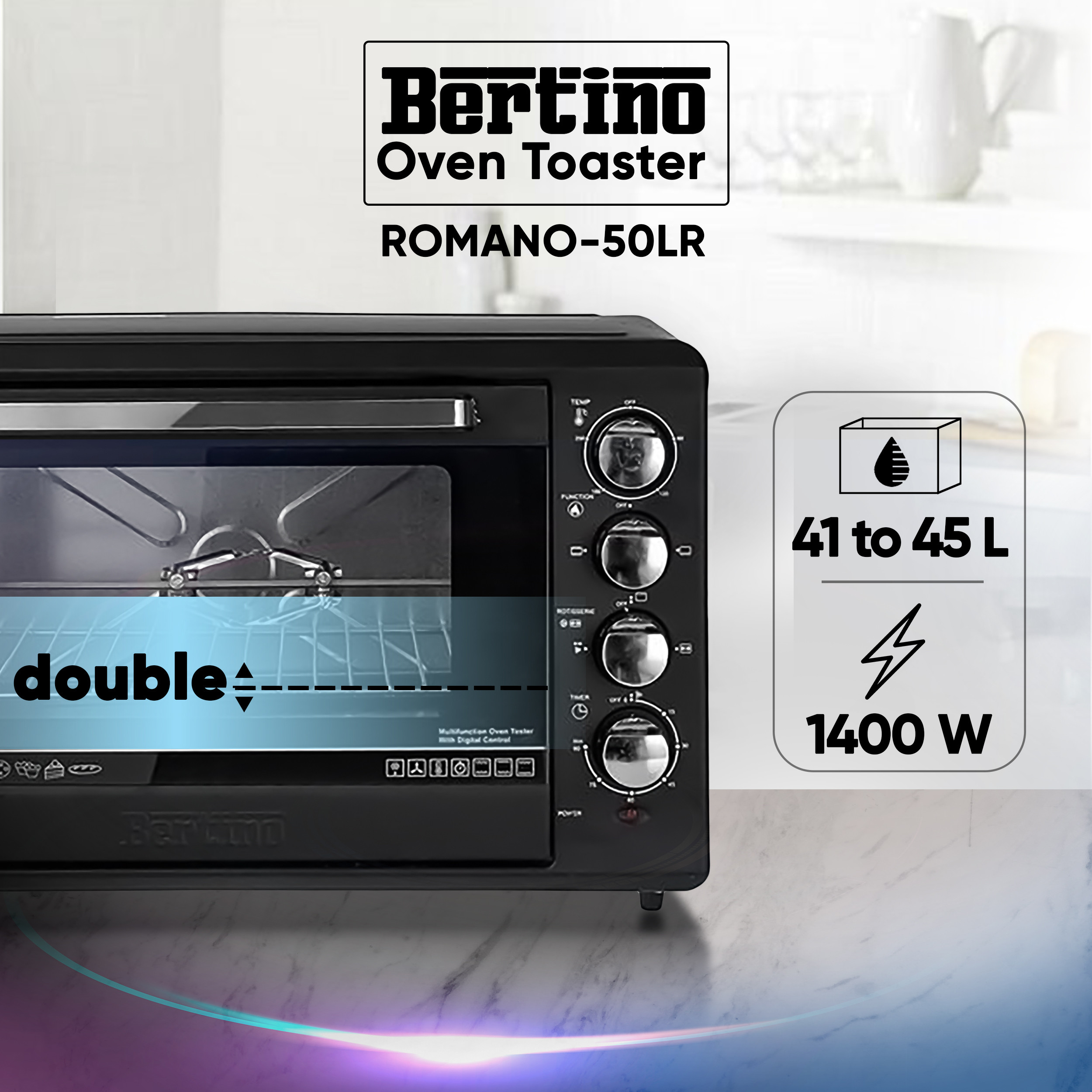آون توستر برتینو مدل ROMANO-50LR