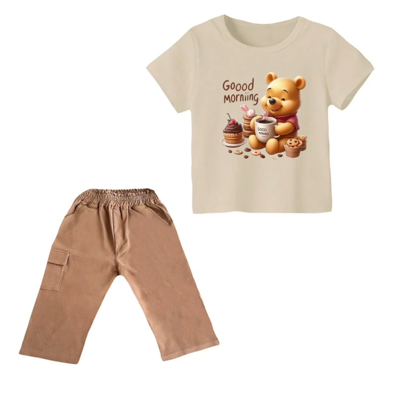 ست تی شرت و شلوارک پسرانه مدل پو کد 35