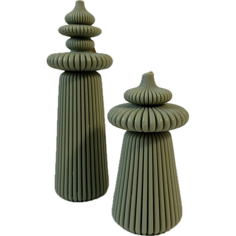 شمع دست‌ساز بدون‌بو مدل مسکو زمان اتمام 6 ساعت مجموعه 2 عددی