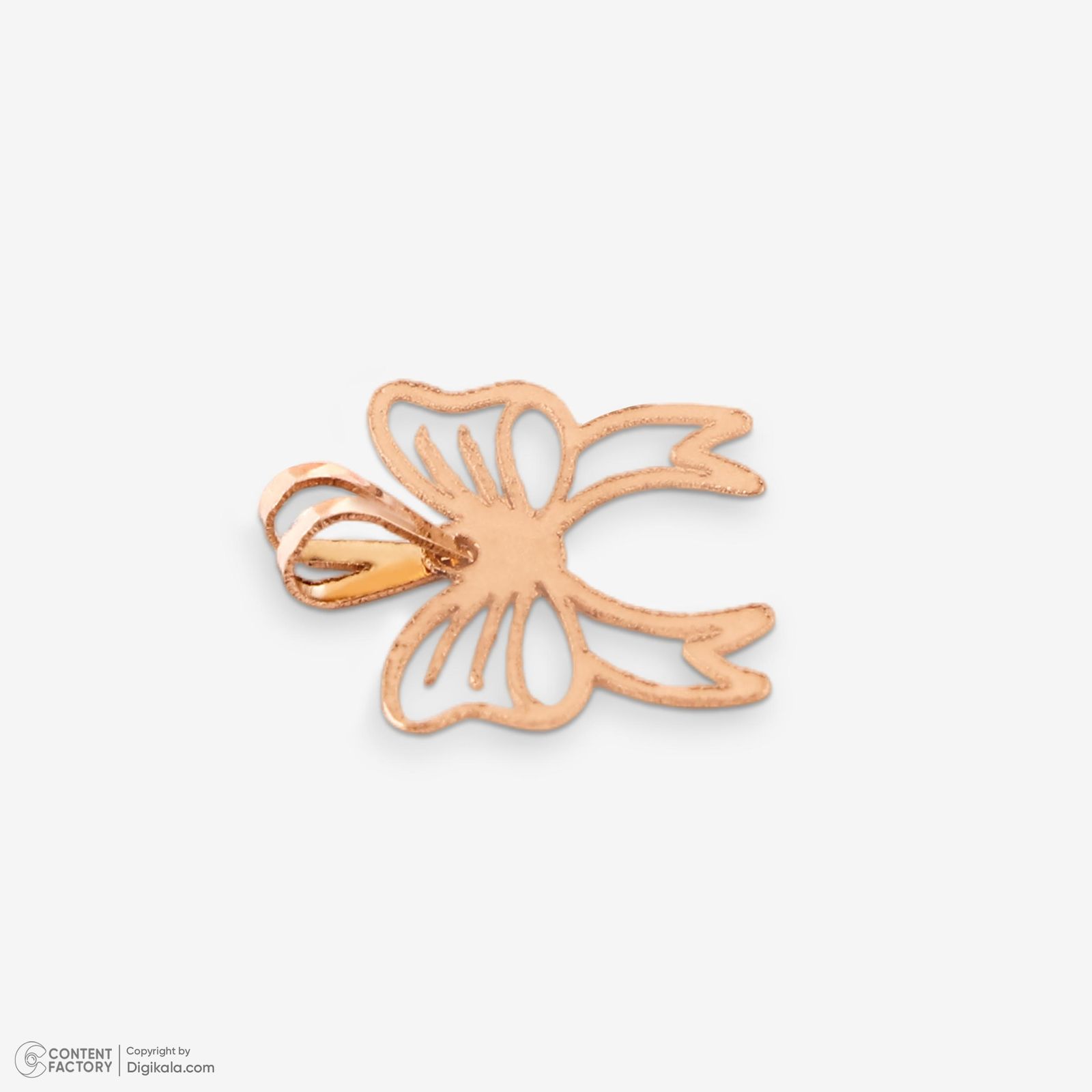 نیم ست طلا 18 عیار زنانه حافا گلد مدل پاپیون کد nim16 -  - 7