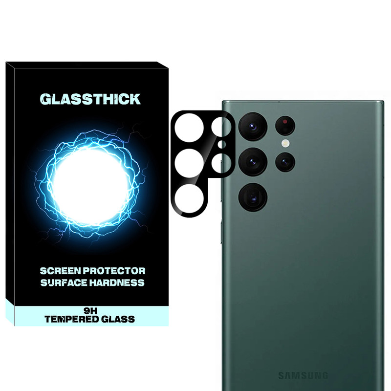 محافظ لنز دوربین گلستیک مدل 3D-GL مناسب برای گوشی موبایل سامسونگ Galaxy S22 Ultra