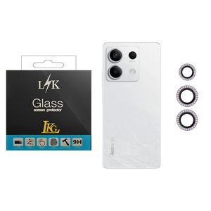 محافظ لنز دوربین ال کا جی مدل نگین دار مناسب برای گوشی موبایل شیائومی Redmi Note 13 Pro 5G
