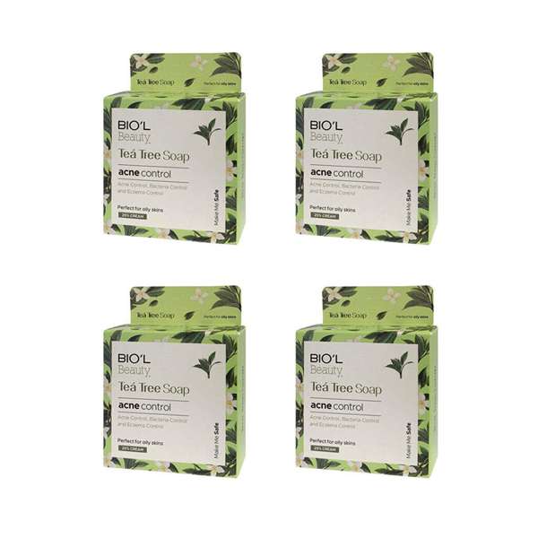  صابون شستشو بیول مدل TEA TREE وزن 100 گرم بسته 4 عددی