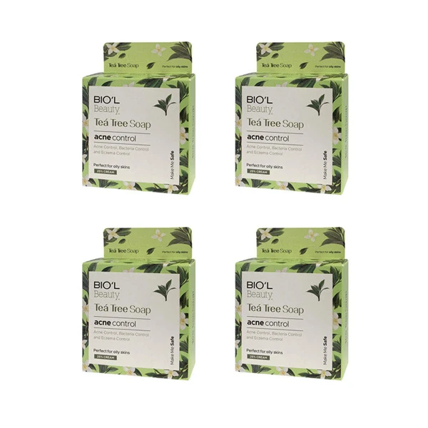 صابون شستشو بیول مدل TEA TREE وزن 100 گرم بسته 4 عددی