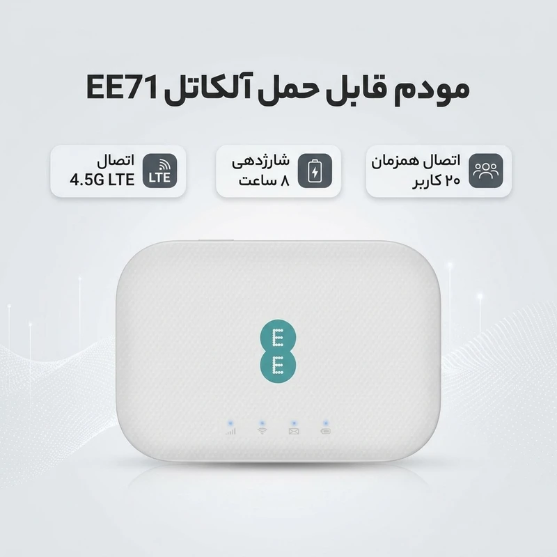 عکس شماره 2 : مودم 4.5g قابل حمل آلکاتل مدل ee71