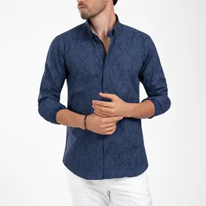 پیراهن آستین بلند یقه دکمه دار مردانه ام کی مدل 1895