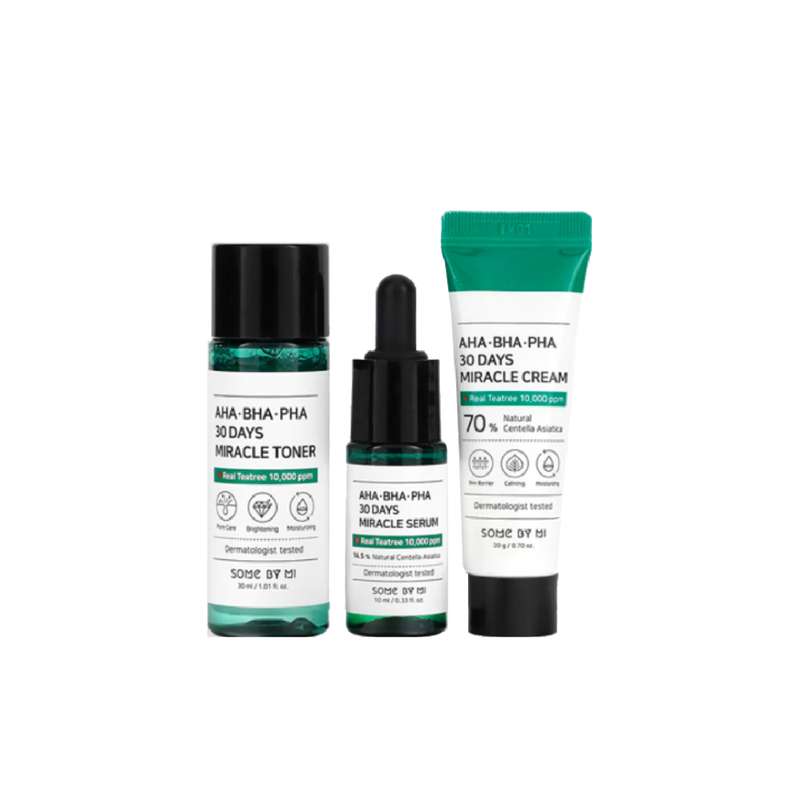 ست لایه بردار سام بای می مدل AHA BHA PHA 30 Days Miracle مجموعه 3 عددی ست لایه بردار سام بای می مدل AHA BHA PHA 30 Days Miracle مجموعه 3 عددی