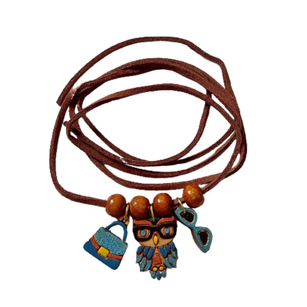 دستبند زنانه مدل گره ای طرح جغد با کلاس کد HC254