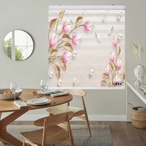 پرده زبرا زیو کد 3D335 سایز 150x150 سانتی متر