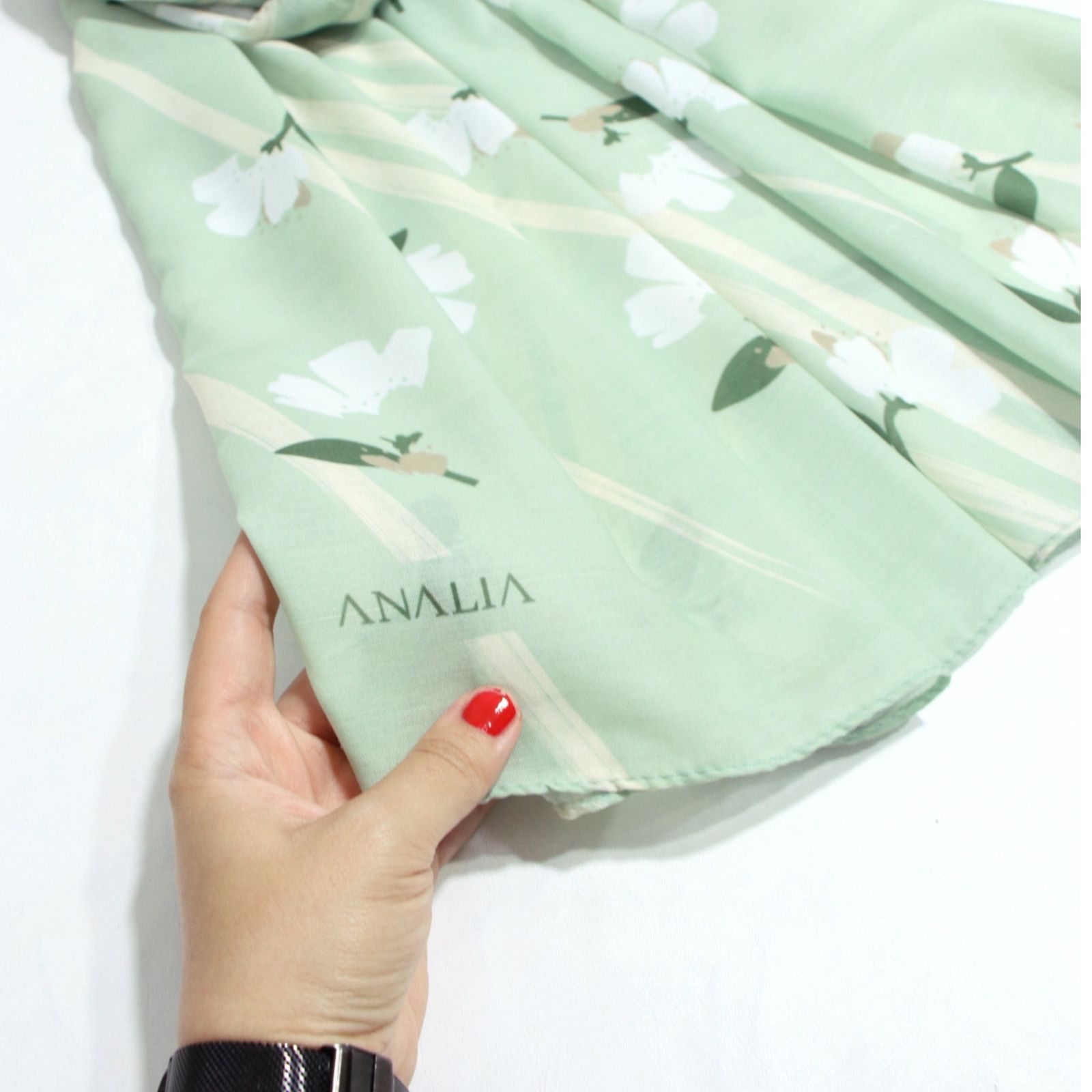شال زنانه مدل نخی تابستانه خنک با طرح گل گلی کد ana-7086 -  - 18