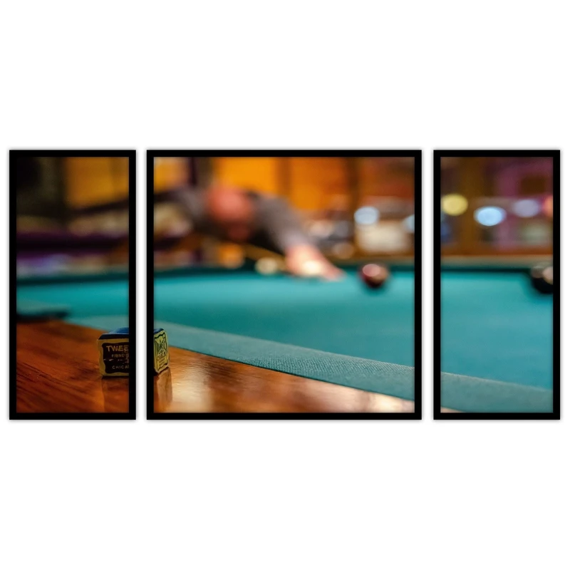 تابلو بکلیت طرح  میز بیلیارد مدل B-bu3159 مجموعه 3 عددی