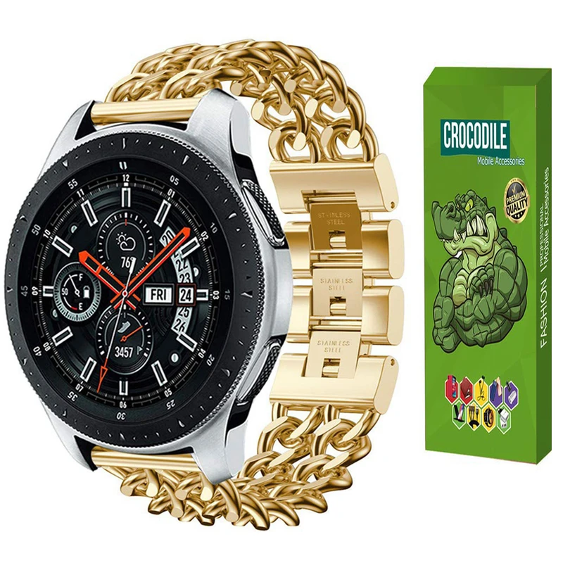 بند کروکودیل مدل Cb-Cartier مناسب برای ساعت هوشمند سامسونگ Galaxy Watch Active 2