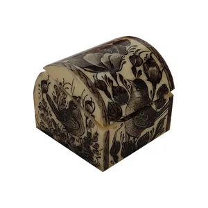 جعبه جواهرات طرح گل و مرغ کد 1041