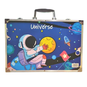 بسته رنگ‌آمیزی مدل جعبه دار 4 طبقه طرح فضانورد بسته 145 عددی