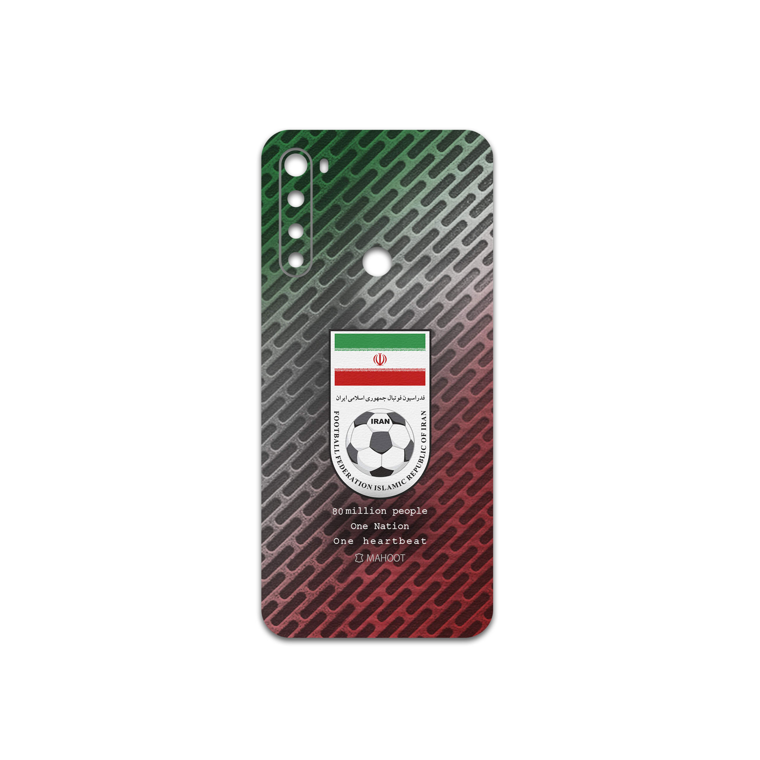 برچسب پوششی ماهوت مدل Iran-National-Football-Team مناسب برای گوشی موبایل شیائومی Redmi Note 8T