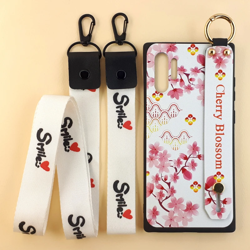 کاور طرح گل کد 05 مناسب برای گوشی موبایل سامسونگ Galaxy Note 10 Plus به همراه بند مجموعه 2 عددی