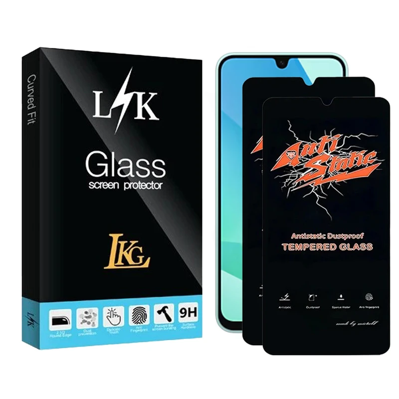 محافظ صفحه نمایش ال کا جی مدل انتی استاتیک مناسب برای گوشی موبایل سامسونگ Galaxy A16 5G بسته 2 عددی