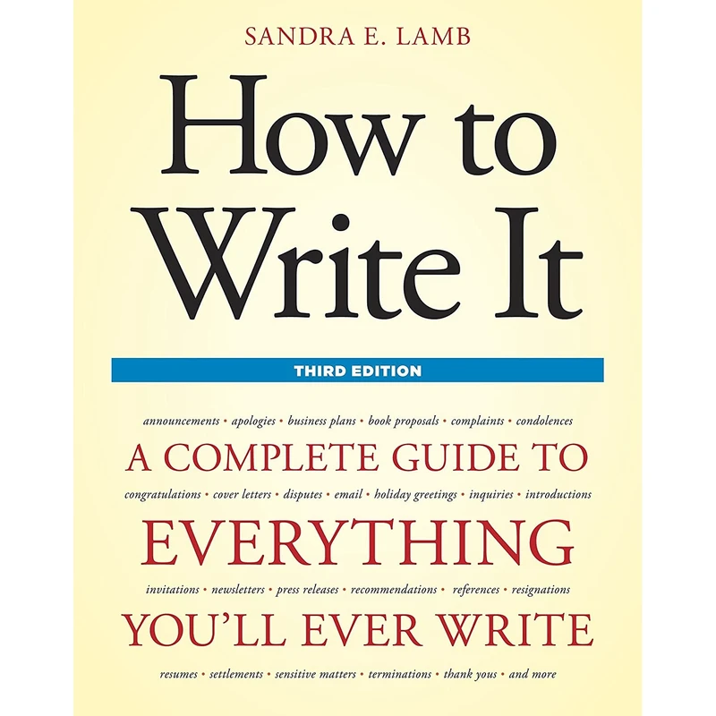 کتاب How to Write It اثر Sandra E. Lamb انتشارات Ten Speed Press