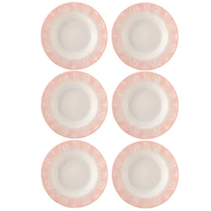 بشقاب خورش خوری چینی زرین ایران مدل رزنتال بسته 6 عددی