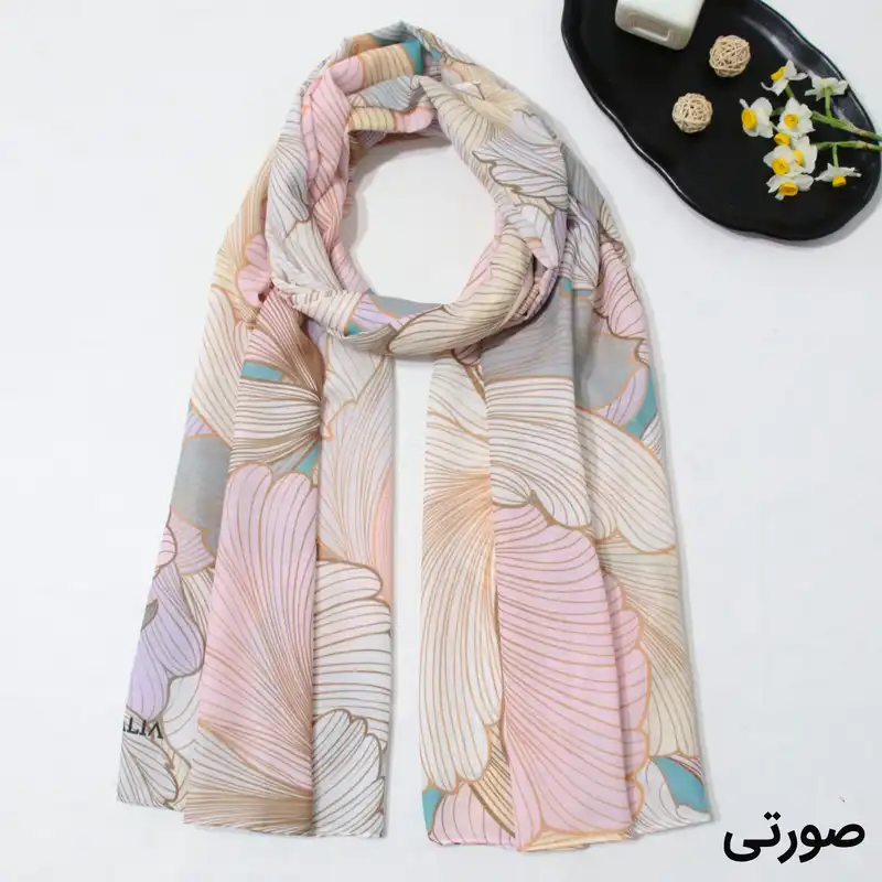 شال زنانه مدل نخی بهاری جدید طرح مزونی کد ana-3085