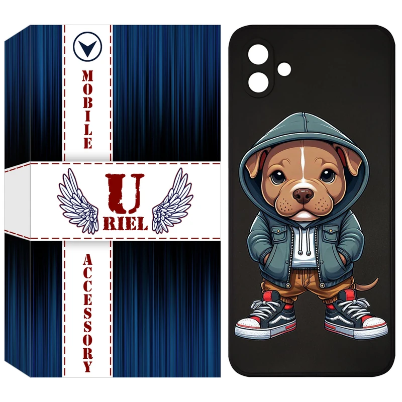 کاور یوریل مدل KSH کد 66 طرح سگ قهوه ای مناسب برای گوشی موبایل سامسونگ Galaxy A05