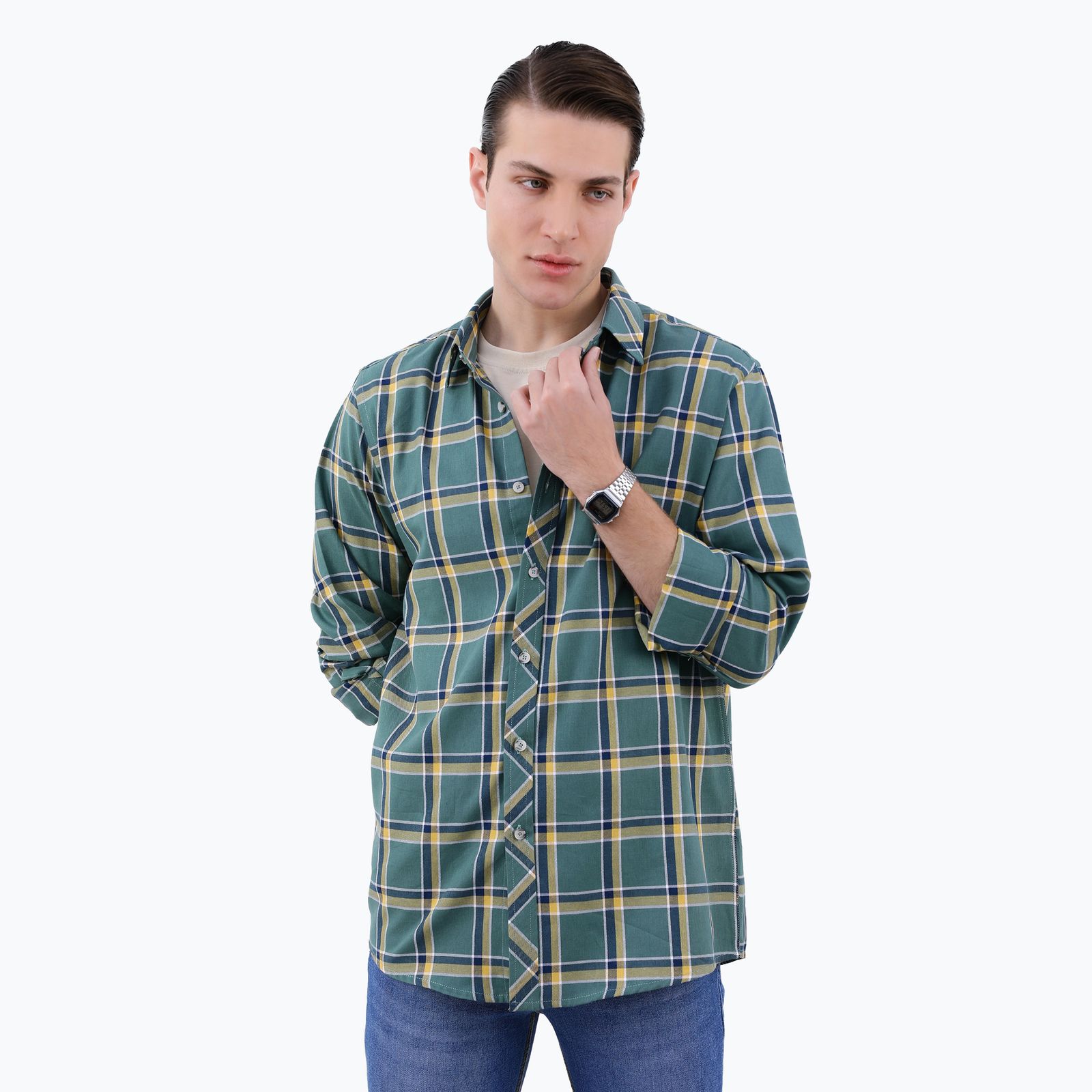 پیراهن آستین بلند مردانه پاتن جامه مدل رگولار 102721020321335  -  - 4